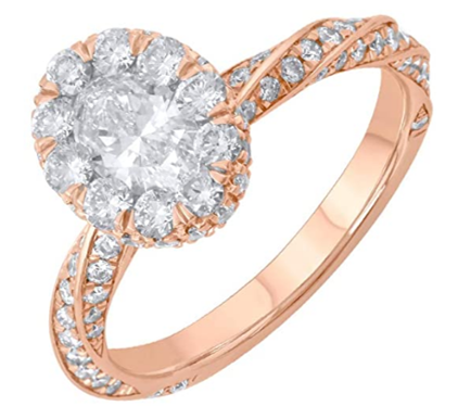 el oro rosa Es adecuado para anillos de compromiso